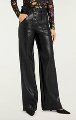 Vegan Leather Long Benji Pant Black