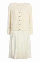 Amandine Cardigan Dress Ivory