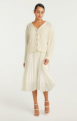 Amandine Cardigan Dress Ivory