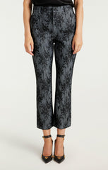 Bonded Lace Cropped Evelyn Pant Light Indigo/Black