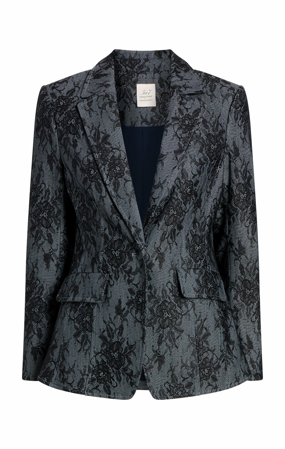 Bonded Lace Sallie Blazer Light Indigo/Black