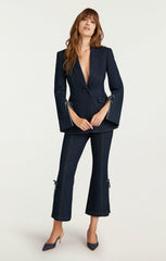 Crystal Denim Bow Cheyenne Blazer Indigo