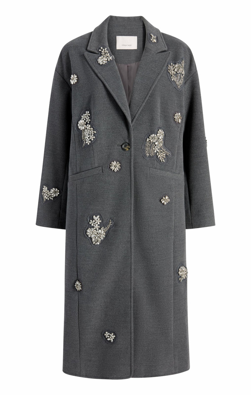 Crystal Ivy Gravis Coat Heather Grey