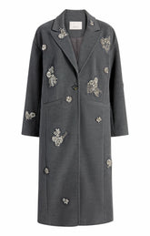 Crystal Ivy Gravis Coat Heather Grey