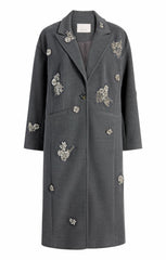Crystal Ivy Gravis Coat Heather Grey