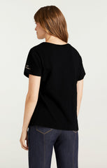 Foiled Joyeux Noel Tee Black/Gold