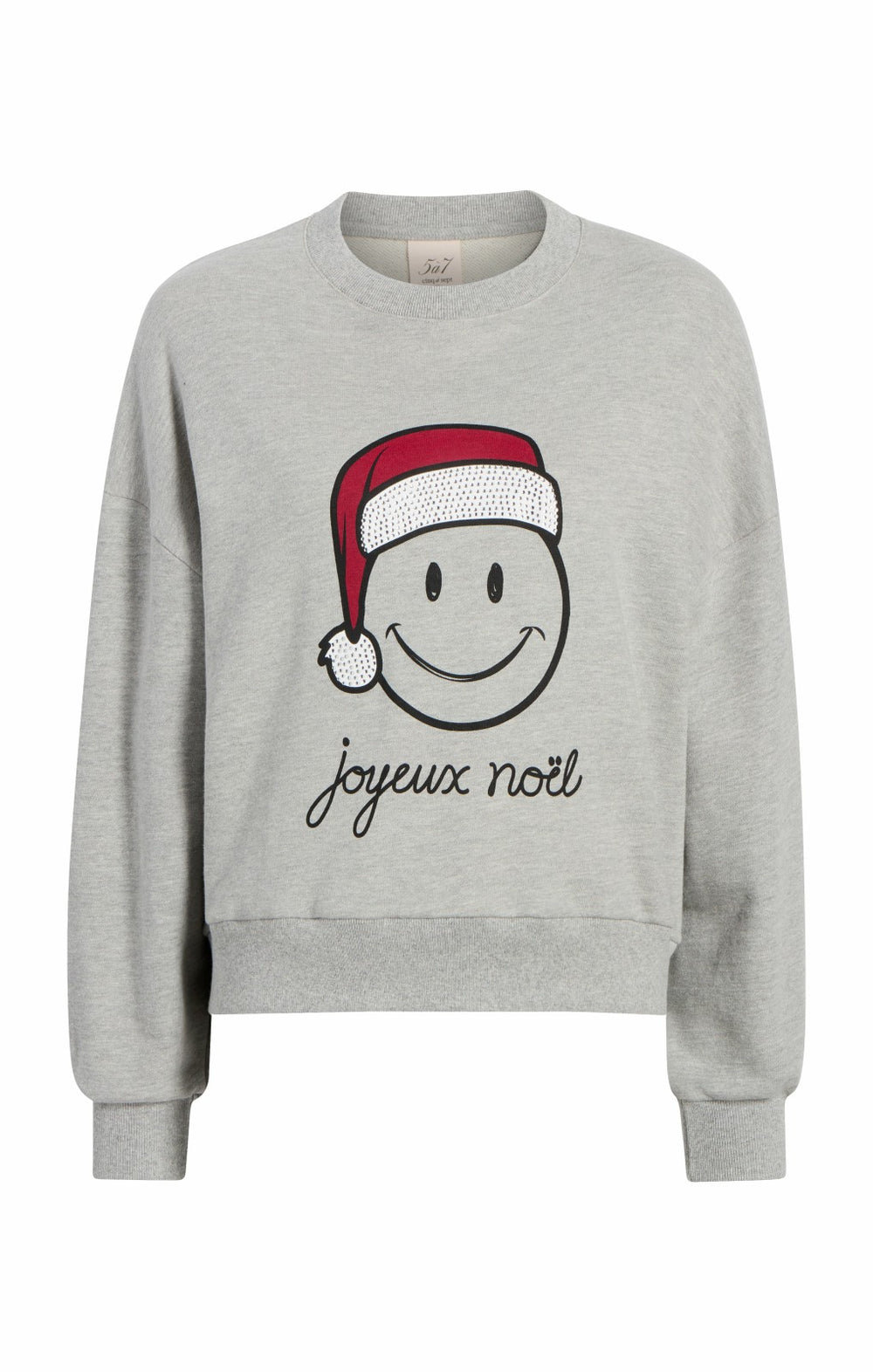 Heatset Smiley Joyeux Brandy Pullover Heather Grey/Black