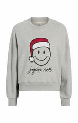Heatset Smiley Joyeux Brandy Pullover Heather Grey/Black