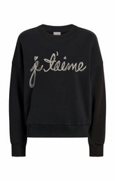 Je T'aime Chain Brandy Pullover Black
