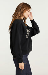 Je T'aime Chain Brandy Pullover Black