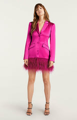 Long Sleeve Feather Joel Dress Plum Radish