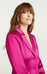 Long Sleeve Feather Joel Dress Plum Radish