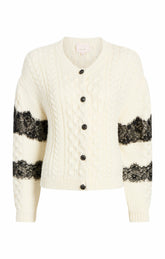 Louise Cardigan Ivory/Black