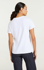 Metallic Leather Je T'aime Tee White/Gold