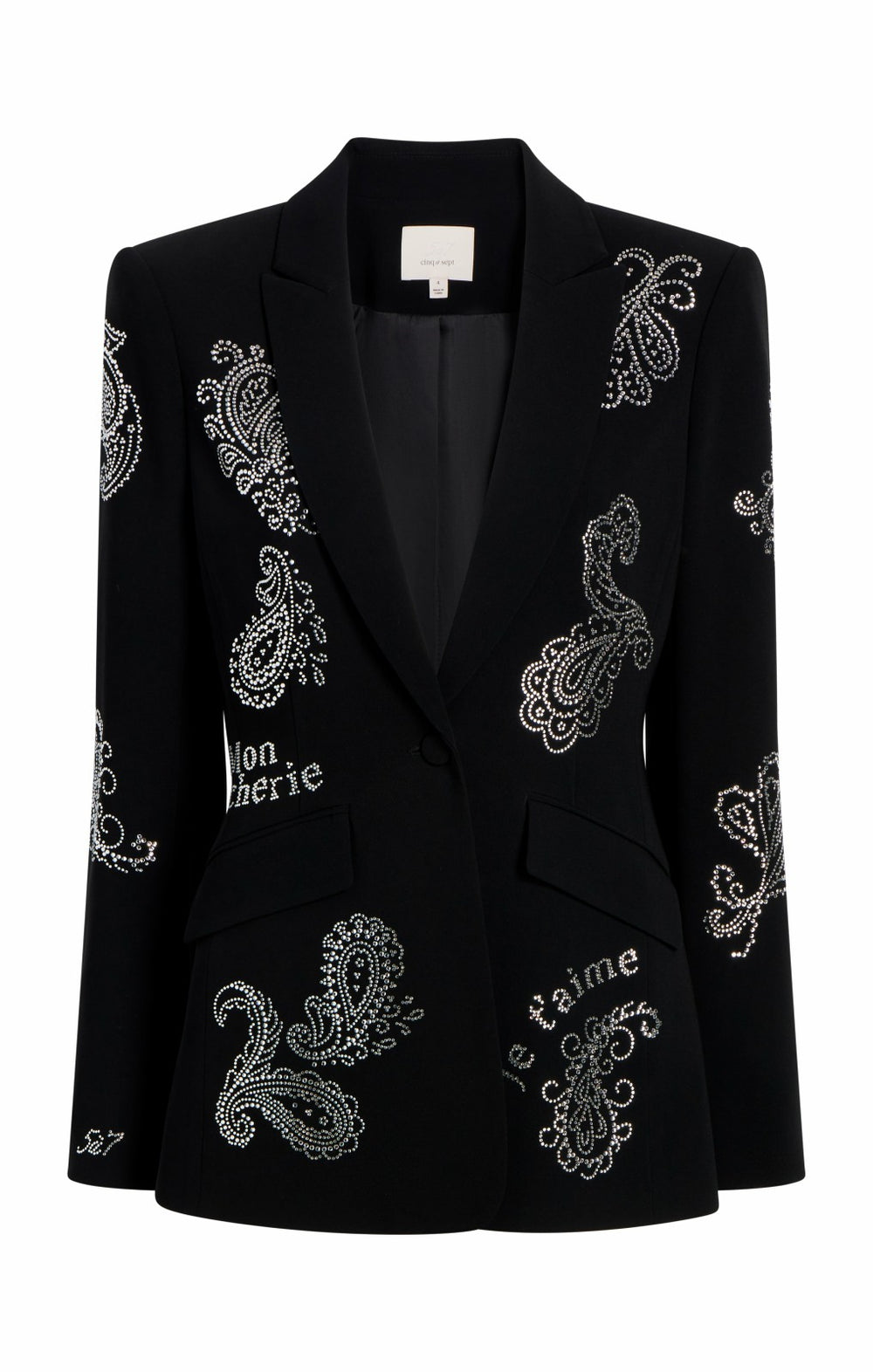Mini Paisley Embellished Cheyenne Blazer Black