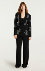 Mini Paisley Embellished Cheyenne Blazer Black