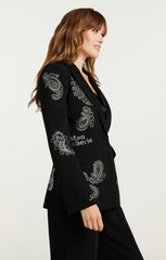 Mini Paisley Embellished Cheyenne Blazer Black