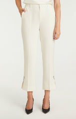 Rhinestone Pin Cropped Kerry Pant Ivory