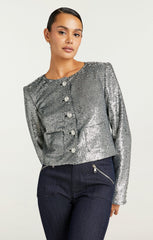 Sequin Randi Jacket Silver