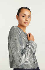 Sequin Randi Jacket Silver