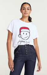 Smiley Joyeux Noel Tee White/Black