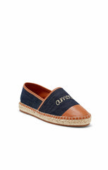 Jenna Denim Espadrille Flats Indigo/Cognac