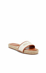 Josephine Canvas Espadrille Slide Natural/Cognac