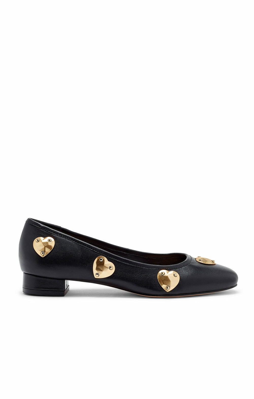 Marin Block Heel Ballet Pump Black/Gold