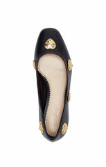 Marin Block Heel Ballet Pump Black/Gold
