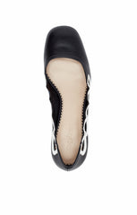 Martine Block Heel Pump Black/Ivory
