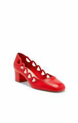 Martine Block Heel Pump Cardinal