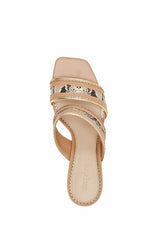Rosalie Metallic Snake Sandal Sahara/Gold