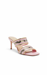 Rosalie Metallic Snake Sandal Venus Pink/Gold