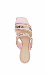 Rosalie Metallic Snake Sandal Venus Pink/Gold