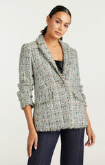 Anya Boucle Khloe Blazer Patina Multi