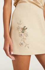 Diamond Vines Doris Skirt Khaki/Silver