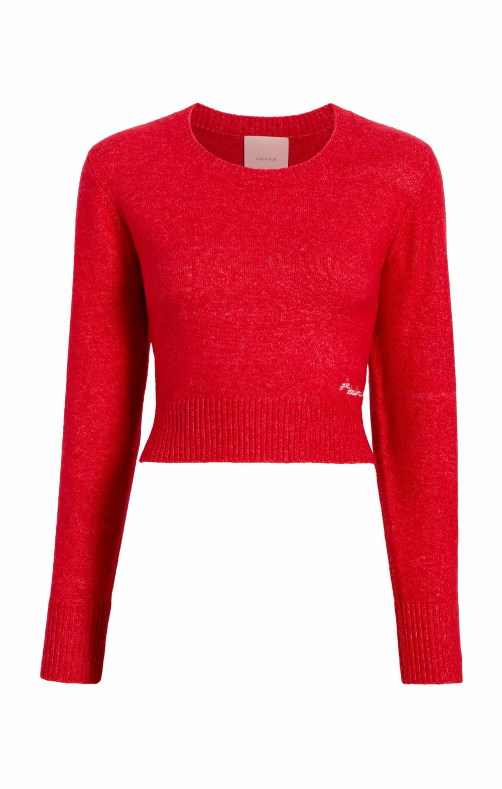 Je T'aime Cropped Pullover Candy Apple