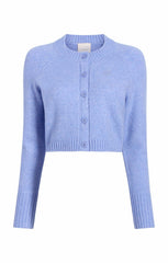 Rhinestone Smiley Millie Cardigan Pale Iris