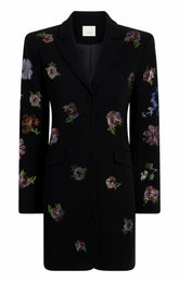 Heatset Pansy Garden Long Sleeve Joel Dress Black/Multi