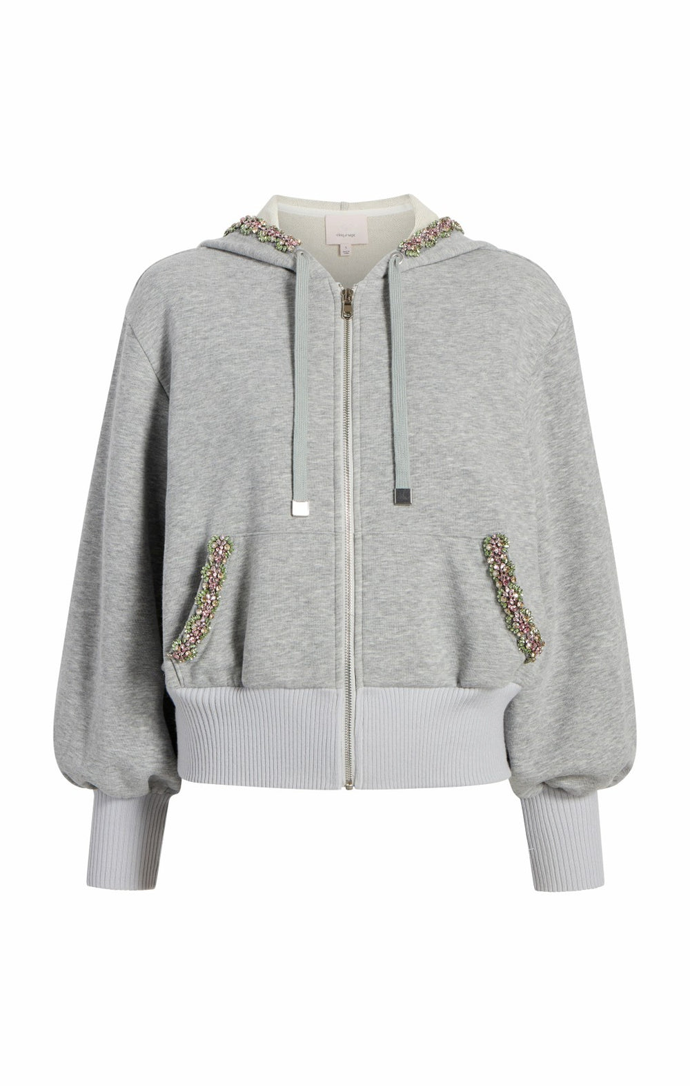 Heather Maddie Zip Up Sweatshirt Heather Grey/Multi