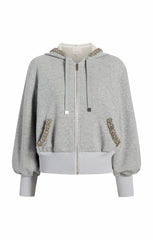 Heather Maddie Zip Up Sweatshirt Heather Grey/Multi