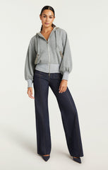 Heather Maddie Zip Up Sweatshirt Heather Grey/Multi