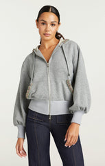 Heather Maddie Zip Up Sweatshirt Heather Grey/Multi