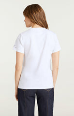 Pailette Applique Bonjour Tee White/Multi