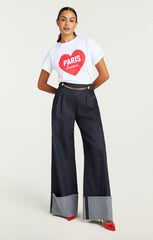 Paris Lamour Heart Tee White/Rose