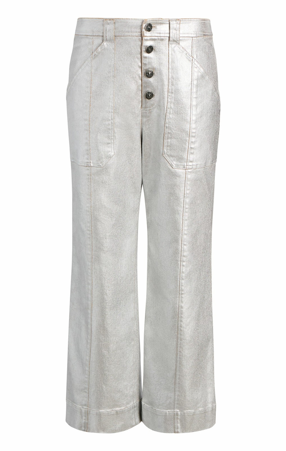 Textured Foil Benji Pant Silver