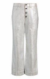 Textured Foil Benji Pant Silver