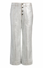 Textured Foil Benji Pant Silver