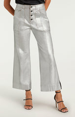 Textured Foil Benji Pant Silver