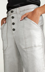 Textured Foil Benji Pant Silver